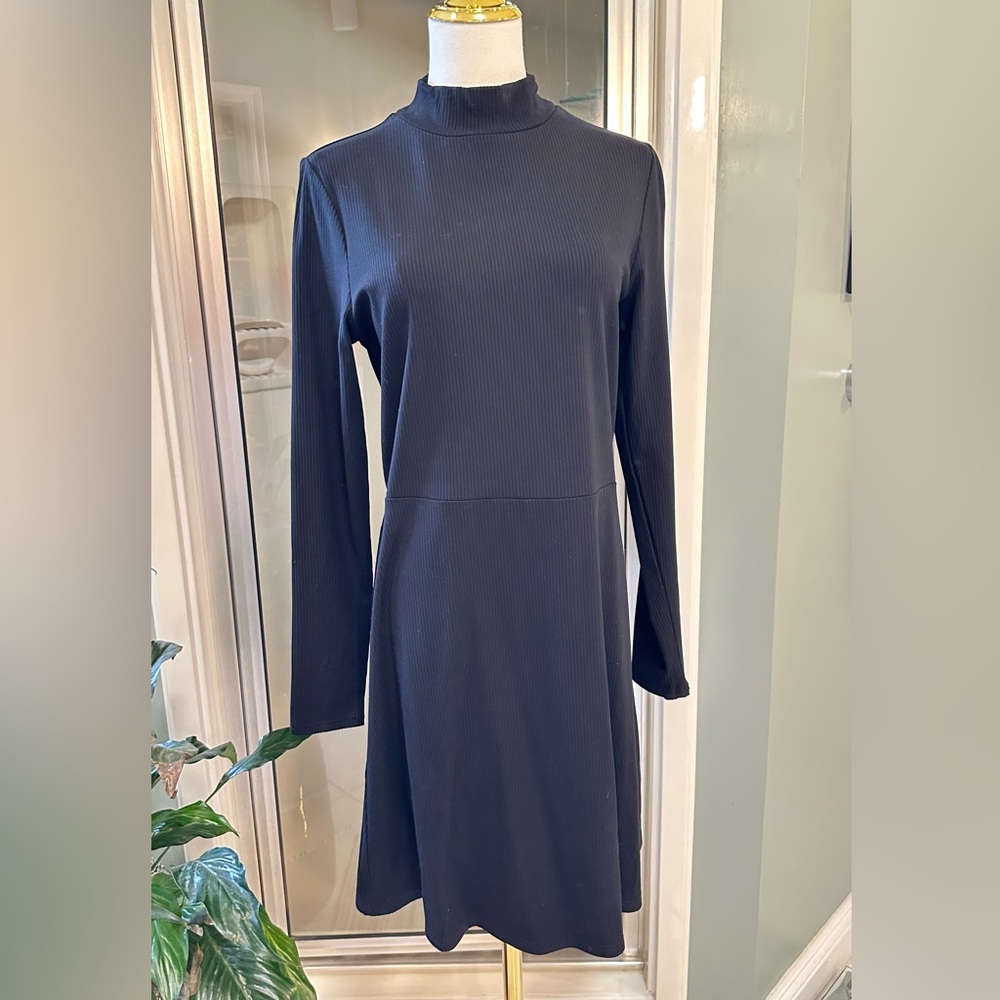 Banana Republic Elegant Black Long Sleeve Dress